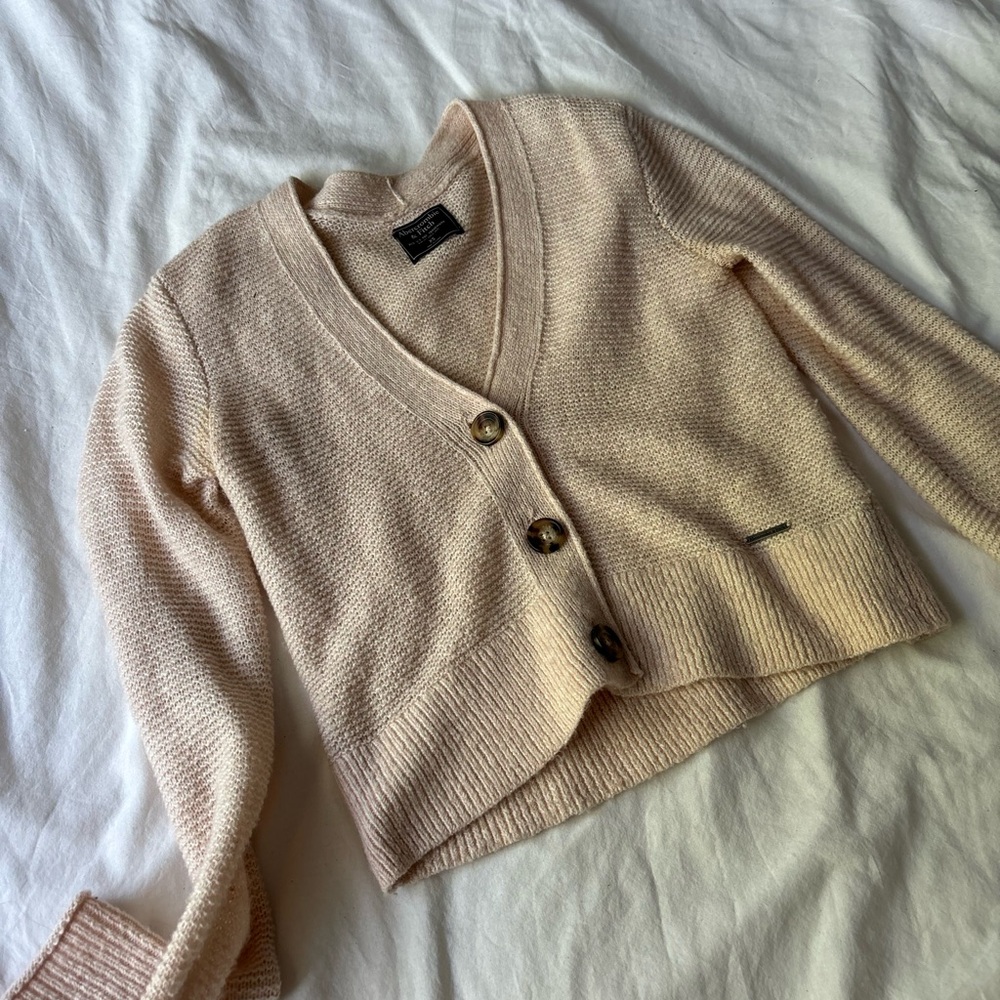 Women's Cream Cardigan Sweater